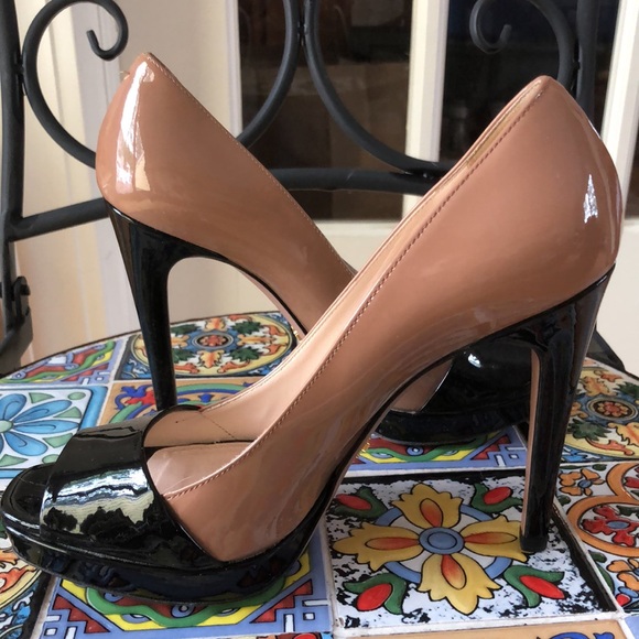 Prada black/tan open toe heels 37.5. / 7 - Picture 5 of 7